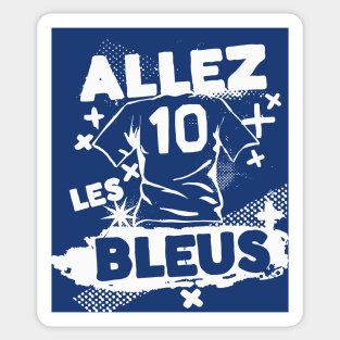 Vintage French Football // Retro Grunge France Soccer // Allez les Bleus Sticker